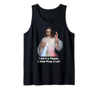 No es un Jugador, Solo Reza a Jesús Arte Cristiano Divertido Camiseta sin Mangas