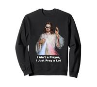 No es un Jugador, Solo Reza a Jesús Arte Cristiano Divertido Sudadera