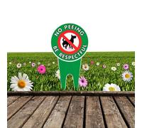 No es un letrero para orinar perros - Cartel de patio con estacas de metal - Ayuda a los perros a orinar en tu césped | Por favor, sea un signo respetuoso No puede ser un escudo de perro para patio en