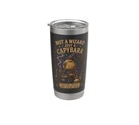 No es un mago, solo un capibara. Humor de bruja Vaso térmico de acero inoxidable de doble pared