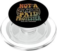 No es un manifestante pagado, Divertido diseño Pro Democracia Paz PopSockets PopGrip para MagSafe