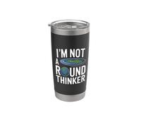 No es un pensador redondo - Sociedad de la Tierra Plana Vaso térmico de acero inoxidable de doble pared
