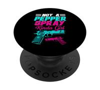 No es un spray de pimienta un poco de disparo de chica PopSockets PopGrip Adhesivo