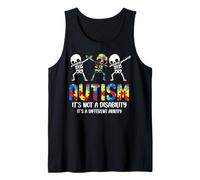 no es una discapacidad es una habilidad diferente autismo esqueleto Camiseta sin Mangas