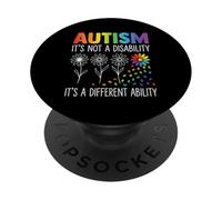 No es una discapacidad es una Habilidad Diferente: Conciencia sobre el Autismo PopSockets PopGrip Adhesivo