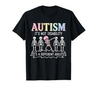 No es una discapacidad, es una Habilidad Diferente, cráneo, Autismo Camiseta