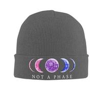 No Es Una Fase del Orgullo Bisexual LGBT Hombre Mujer Skull Cap Elástico Watch Cap Clásico Gorros con Vuelta para Al Aire Libre Clima Frío Correr