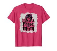 No es una Fase mamá Anciano EMO gótico rebelde Nostalgia Camiseta, Hombre, Rojo Jaspeado, M