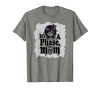 No es una Fase mamá Anciano EMO gótico rebelde Nostalgia Camiseta, Hombre, Verde Militar Jaspeado, 3XL