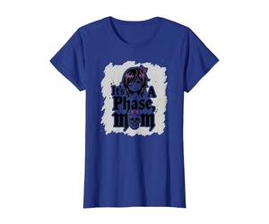 No es una Fase mamá Anciano EMO gótico rebelde Nostalgia Camiseta, Mujer, Azul Real, L