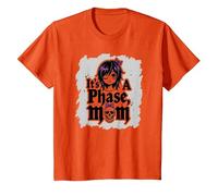 No es una Fase mamá Anciano EMO gótico rebelde Nostalgia Camiseta, Niños, Naranja, 8 años