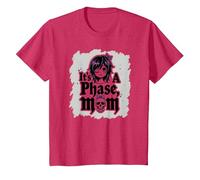 No es una Fase mamá Anciano EMO gótico rebelde Nostalgia Camiseta, Niños, Rojo Jaspeado, 6 años