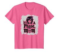 No es una Fase mamá Anciano EMO gótico rebelde Nostalgia Camiseta, Niños, Rosa Jaspeado, 12 años