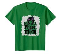 No es una Fase mamá Anciano EMO gótico rebelde Nostalgia Camiseta, Niños, Verde Kelly, 12 años