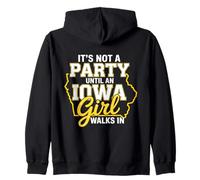 No es una Fiesta hasta Que entra una Chica de Iowa, Chicas orgullosas Sudadera con Capucha
