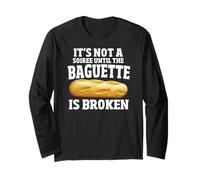 No es una fiesta hasta que la baguette se rompa Francés divertido Manga Larga