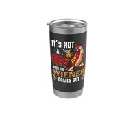 No es una fiesta hasta que salga el perro caliente de comida rápida Vaso térmico de acero inoxidable de doble pared
