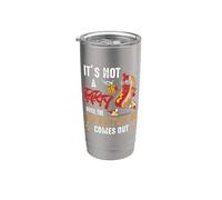 No es una fiesta hasta que salga el perro caliente de comida rápida Vaso térmico de acero inoxidable de doble pared