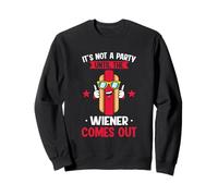 No es una Fiesta hasta Que salga el Wiener, Divertido Perro Caliente Sudadera