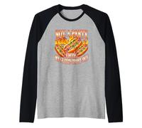 No es una Fiesta hasta Que salga mi Glizzy - Funny Meme Hot Dogs Camiseta Manga Raglan