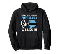 No es una Fiesta hasta Que una Chica de Botswana Camina en Botswana WOM Sudadera con Capucha