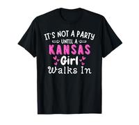 No es una fiesta hasta que una chica de Kansas camina en el orgullo del medio oeste Camiseta
