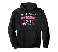 No es una fiesta hasta que una chica de New Hampshire camina por la costa este Sudadera con Capucha