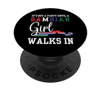 No es una Fiesta hasta Que una Chica gambiana Camina en Gambia Wo PopSockets PopGrip Adhesivo
