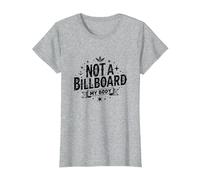 No es una Valla publicitaria Mi Cuerpo: empoderando la autoexpresión Camiseta, Mujer, Gris Jaspeado, XXL