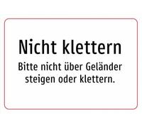 No escalar - Por favor, no suba ni suba por la barandilla. - Pegatina A2: 594 x 420 mm - Sin gráficos, solo texto