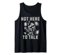 No está aquí para Hablar Gorilla Gym Entrenamiento Fitness Levantamiento de Pesas Camiseta sin Mangas