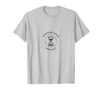 No está Muerto aun posponiendo la Muerte indefinidamente Reloj de Arena Camiseta, Hombre, Plata, XL