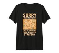 No Estaba Escuchando Humor Divertido de apocalipsis Zombi Camiseta Premium