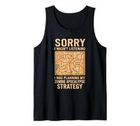 No Estaba Escuchando Humor Divertido de apocalipsis Zombi Camiseta sin Mangas