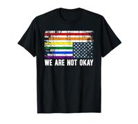 No estamos de acuerdo con los derechos del orgullo LGBT, bandera al revés Camiseta