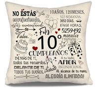 No Estás Envejeciendo, Estás Aumentando de Valor - Funda de Cojín Cumpleaños 10 Años Niña, Niño, Hija, Hijo, Nieta, Hermana, Sobrina - Regalo 10-100 Años