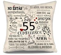 No Estás Envejeciendo, Estás Aumentando de Valor: Funda de Cojín Cumpleaños 55 Años - Regalo para Mujeres, Hombres, Hermanas, Amigas, Mamás, Tías y Abuelas (10-100 Años)