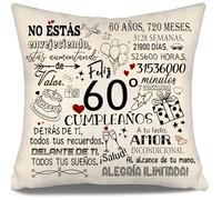 No Estás Envejeciendo Estás Aumentando de Valor - Funda de Cojín para 60 Años Mujeres Hombres Hermana Amiga Mamá Tía Abuela - Regalo Cumpleaños 10-100 Años (60-a)