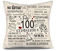 No estás envejeciendo estás aumentando de Valor Funda de Cojín para Cumpleaños 100 Años Mujeres Hombres Amiga Mamá Papá Tía Abuelo 100 cumpleaños Regalo 10-100 años de edad Fundas de Cojín (100-a)