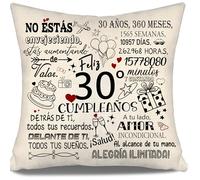 No Estás Envejeciendo Estás Aumentando de Valor - Funda de Cojín para Cumpleaños 30 Años - Regalo para Hija, Hermana, Amiga, Prima, Novia, Esposa, Colegas (10-100 Años) (30-a)