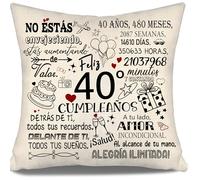 No Estás Envejeciendo, Estás Aumentando de Valor: Funda de Cojín para Cumpleaños 40 Años - Regalo para Hermana, Amiga, Prima, Esposa, Mamá, Tía, Colegas (40-a)