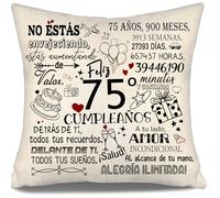 No estás envejeciendo estás aumentando de Valor Funda de Cojín para Cumpleaños 75 Años Mujeres Hombres Hermana Amiga Mamá Papá Tía Abuelo 75 cumpleaños Regalo 10-100 años de edad Fundas de Cojín(75-a)