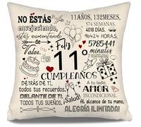 No Estás Envejeciendo Estás Aumentando de Valor Fundas de Cojín para 11 Años Niña Niño Hija Hijo Nieta Hermana Sobrina 11º Cumpleaños Regalo 10-100 Años