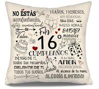 No Estás Envejeciendo, Estás Aumentando de Valor - Fundas de Cojín para Cumpleaños 16 Años - Regalo para Niña, Niño, Hija, Hijo, Nieta, Hermana, Sobrina (10-100 Años)