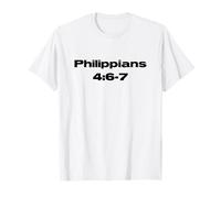No estés ansioso Filipenses 4:6-7 A través de Cristo Jesús Blk Camiseta