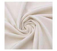 No Estirar Tela de Terciopelo Mate Por Metro de 150cm de Ancho Para Decoraciones, Funda de Asiento de Silla, Costura de Manualidades(Color:blanco crema)