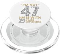No Estoy 47 Tengo 18 con 29 Años de Experiencia Divertido 47 b-Day PopSockets PopGrip para MagSafe