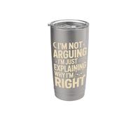 No estoy argumentando que solo estoy explicando por qué tengo razón Cat Vaso térmico de acero inoxidable de doble pared