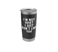 No estoy callado, simplemente no me gustas Sarcasmo Vaso térmico de acero inoxidable de doble pared