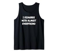 No Estoy de Acuerdo con Casi Todo Gracioso sarcástico Camiseta sin Mangas